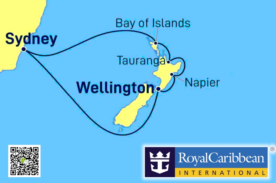 2027-02-12 皇家加勒比Royal Caribbean ○ 新西兰10天9晚 (悉尼出发)