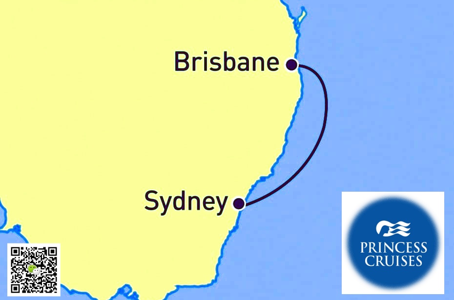 2026-11-25 公主邮轮 Princess Cruises ○ 布里斯班—悉尼 3天2晚 (布里斯班出发)